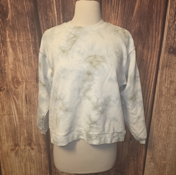 Madewell Tie Dye Swing Sweatshirt Size XS Gray/White - Picture 3 of 10